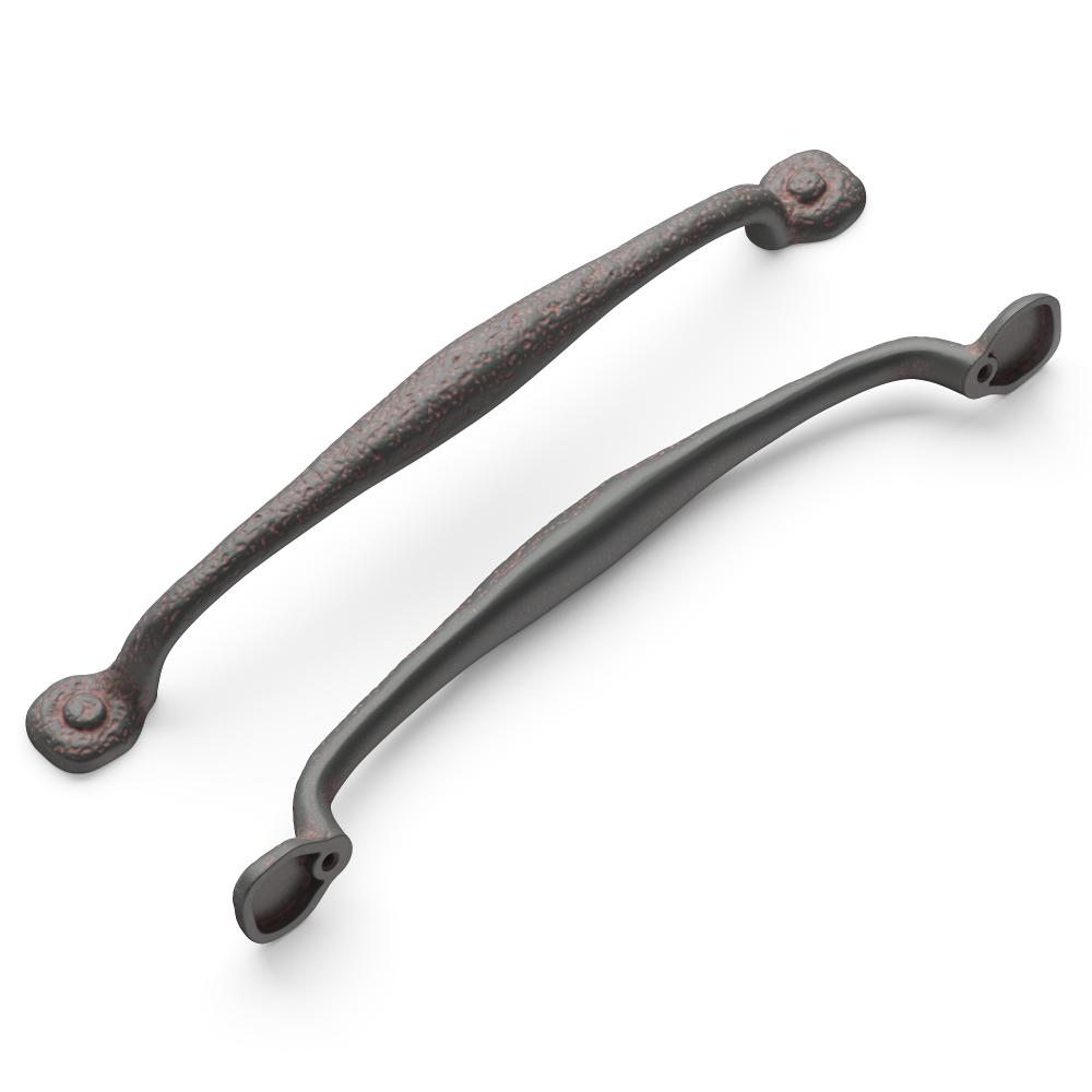 Hickory Hardware P3005-RI Refined Rustic Collection Appliance Pull 12 Inch Center to Center Rustic Iron Finish